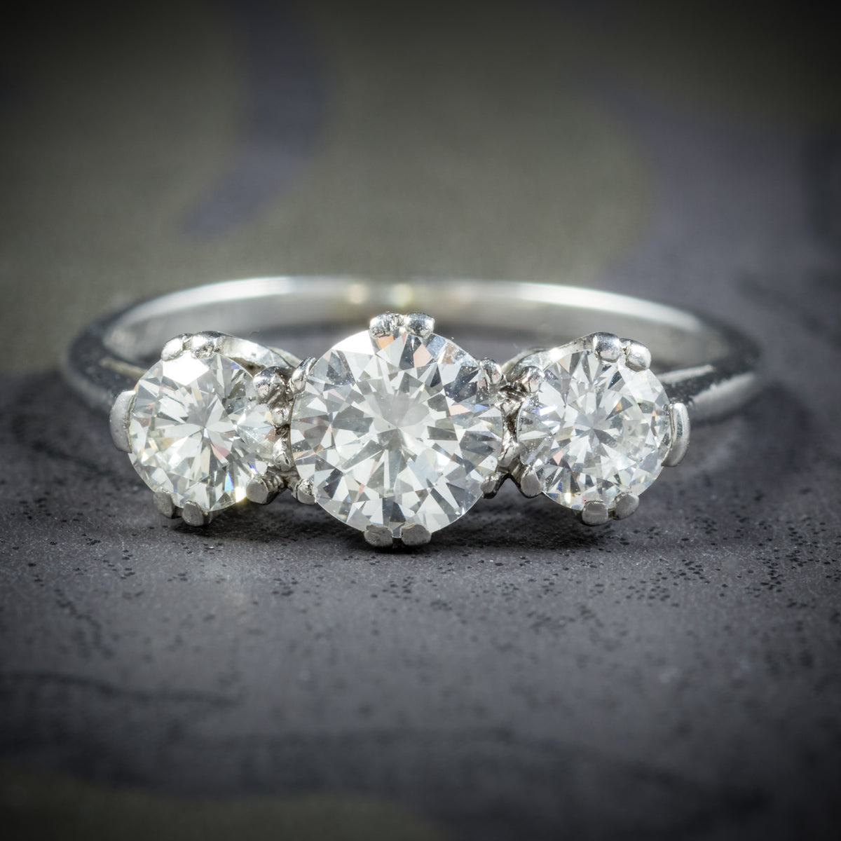 Antique Victorian Diamond Trilogy Ring Platinum Circa 1900 COVER Main image