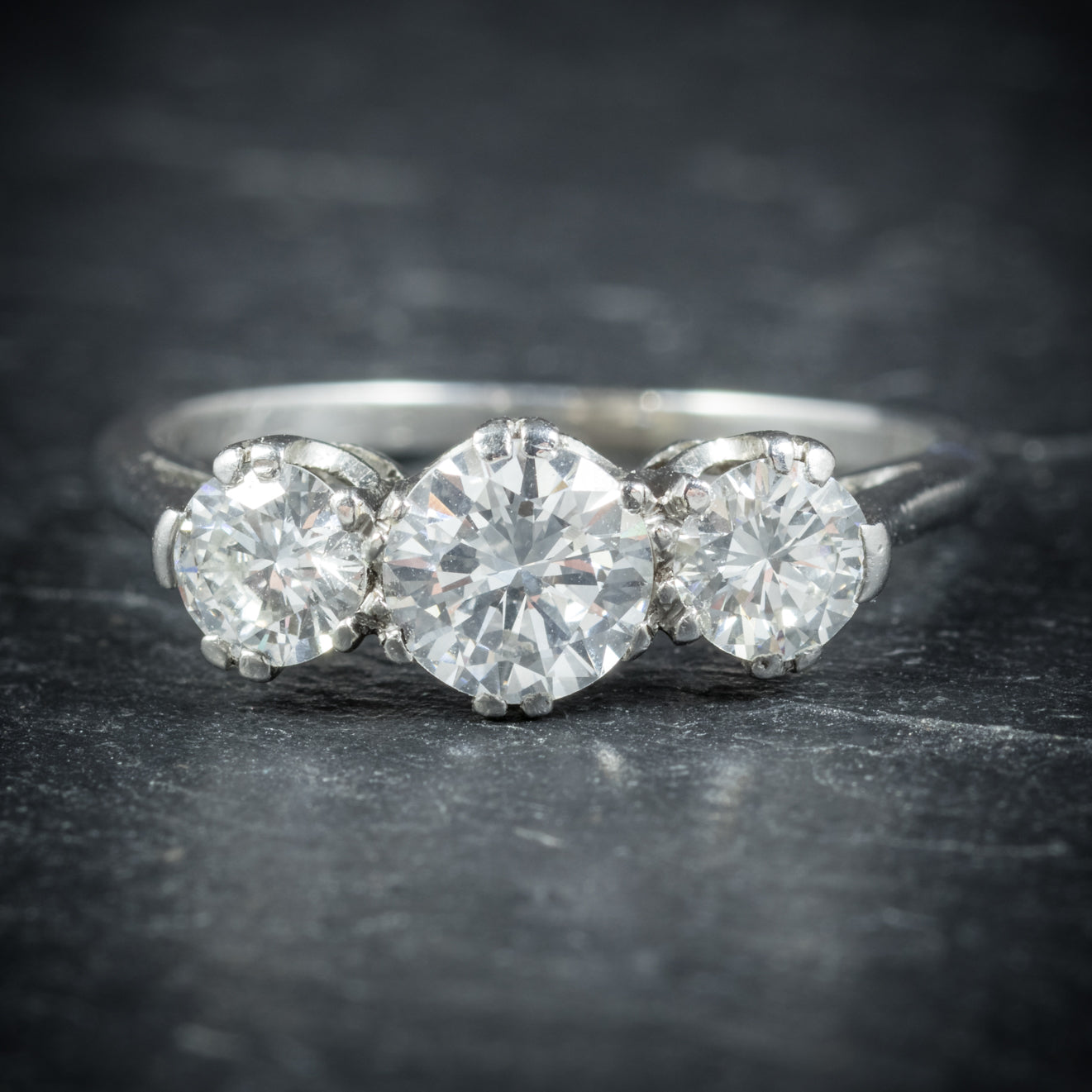 Antique Edwardian Diamond Trilogy Ring Platinum Circa 1910 Secondary image