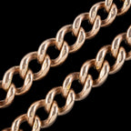 Art Deco 9ct Rose Gold Albert Chain With Medallion Dated 1930