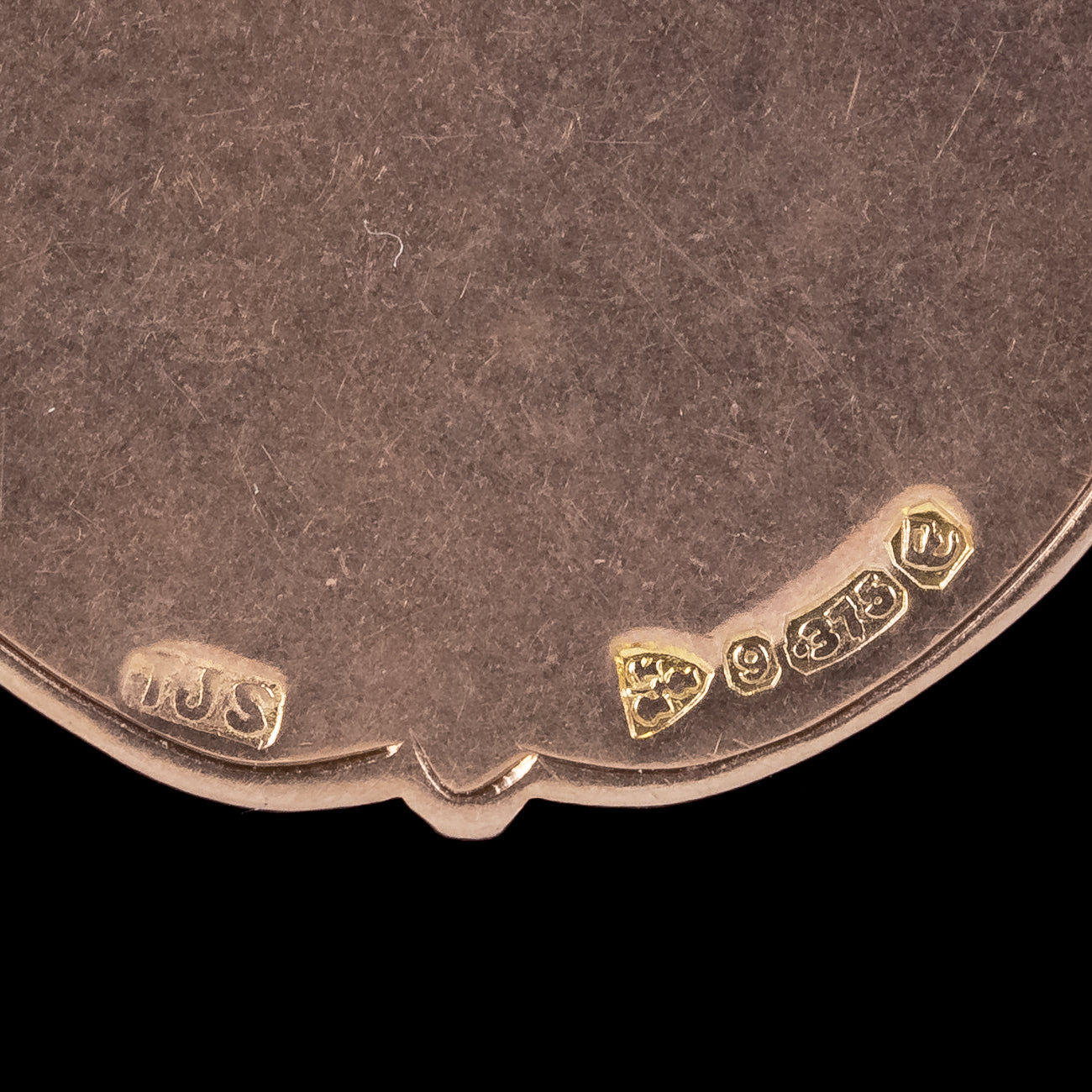 Art Deco 9ct Rose Gold Albert Chain With Medallion Dated 1930