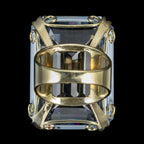 Art Deco Blue Topaz Cocktail Ring 89ct Topaz Circa 1920 