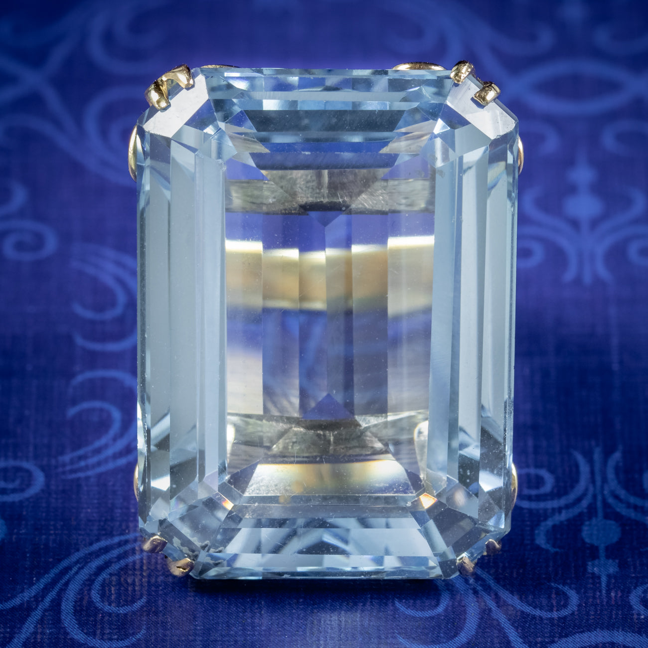 Art Deco Blue Topaz Cocktail Ring 89ct Topaz Circa 1920  Main image