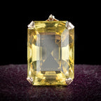 Art Deco Citrine Pendant 18ct Gold 35ct Citrine Circa 1920