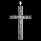 Art Deco Diamond Cross Pendant 15ct Gold 2ct Diamond