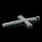 Art Deco Diamond Cross Pendant 15ct Gold 2ct Diamond