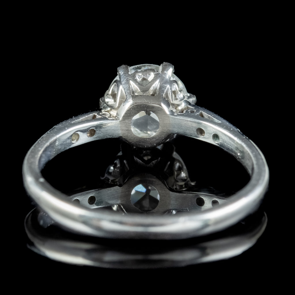 Art Deco Diamond Solitaire Ring 1.20ct Diamond