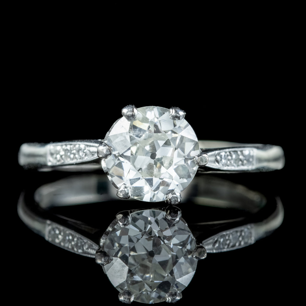Art Deco Diamond Solitaire Ring 1.20ct Diamond