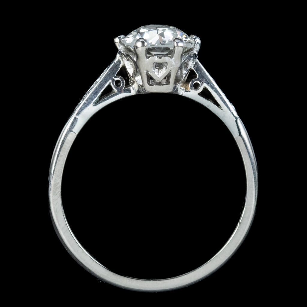 Art Deco Diamond Solitaire Ring 1.20ct Diamond