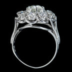 Art Deco French Diamond Cluster Ring 1.85ct Of Diamond Circa 1920