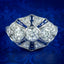 Art Deco Sapphire Diamond Cluster Ring 2ct Of Diamond