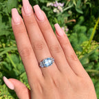 Art Deco Style Aquamarine Diamond Ring 3.5ct Aqua