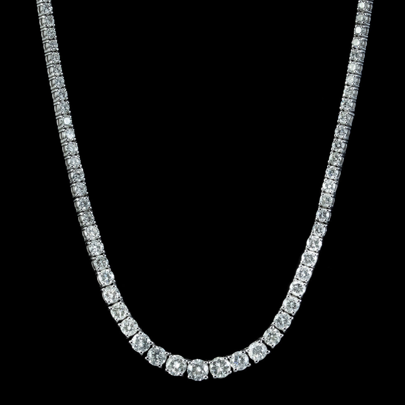 Art Deco Style Diamond Riviere Necklace 18Ct Gold 20Ct Of Diamond Secondary image