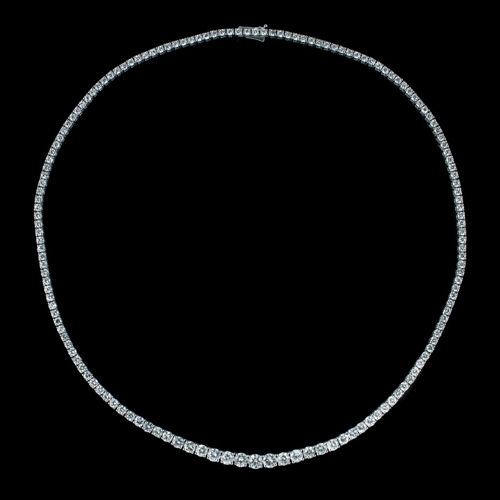 Diamond Riviere Necklace 18ct Gold 20ct Of Diamond