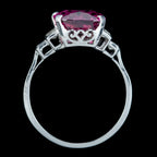 Art Deco Style Pink Tourmaline Diamond Ring 6ct Tourmaline 