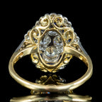 Art Deco Style Sapphire Diamond Cluster Ring 1.30ct Of Diamond