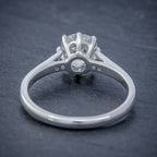 Diamond Solitaire Engagement Ring Platinum 1.24Ct Old Cut Diamond Cert