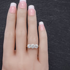 Diamond Trilogy Ring 18ct Gold 3.17ct Of Diamond Full Cert HAND