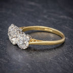 Diamond Trilogy Ring 18ct Gold 3.17ct Of Diamond Full Cert SIDE