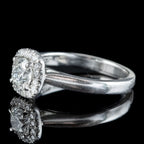 Diamond Cluster Ring 0.80ct Vs1-D Colour Diamond With Cert