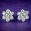 Diamond Flower Stud Earrings 18ct Gold 4.55ct Of Diamond 