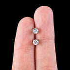 Diamond Solitaire Stud Earrings 18ct Gold 0.64ct Total
