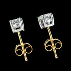 Diamond Solitaire Stud Earrings 18ct Gold 0.64ct Total