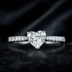 Edwardian Style Diamond Heart Ring 1ct Heart 1.4ct Total With Cert