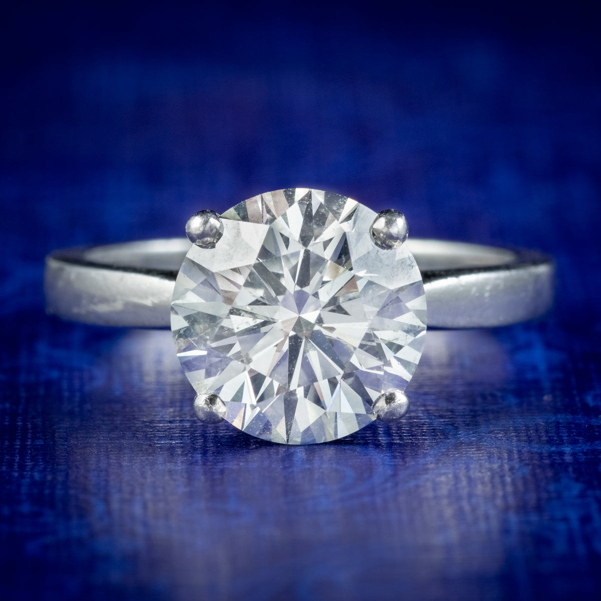 Edwardian Style Diamond Solitaire Engagement Ring 3.67Ct Diamond With Cert Main image