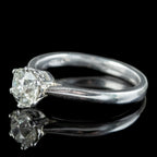 Edwardian Style Diamond Solitaire Ring 1.3ct Old Cut Diamond 