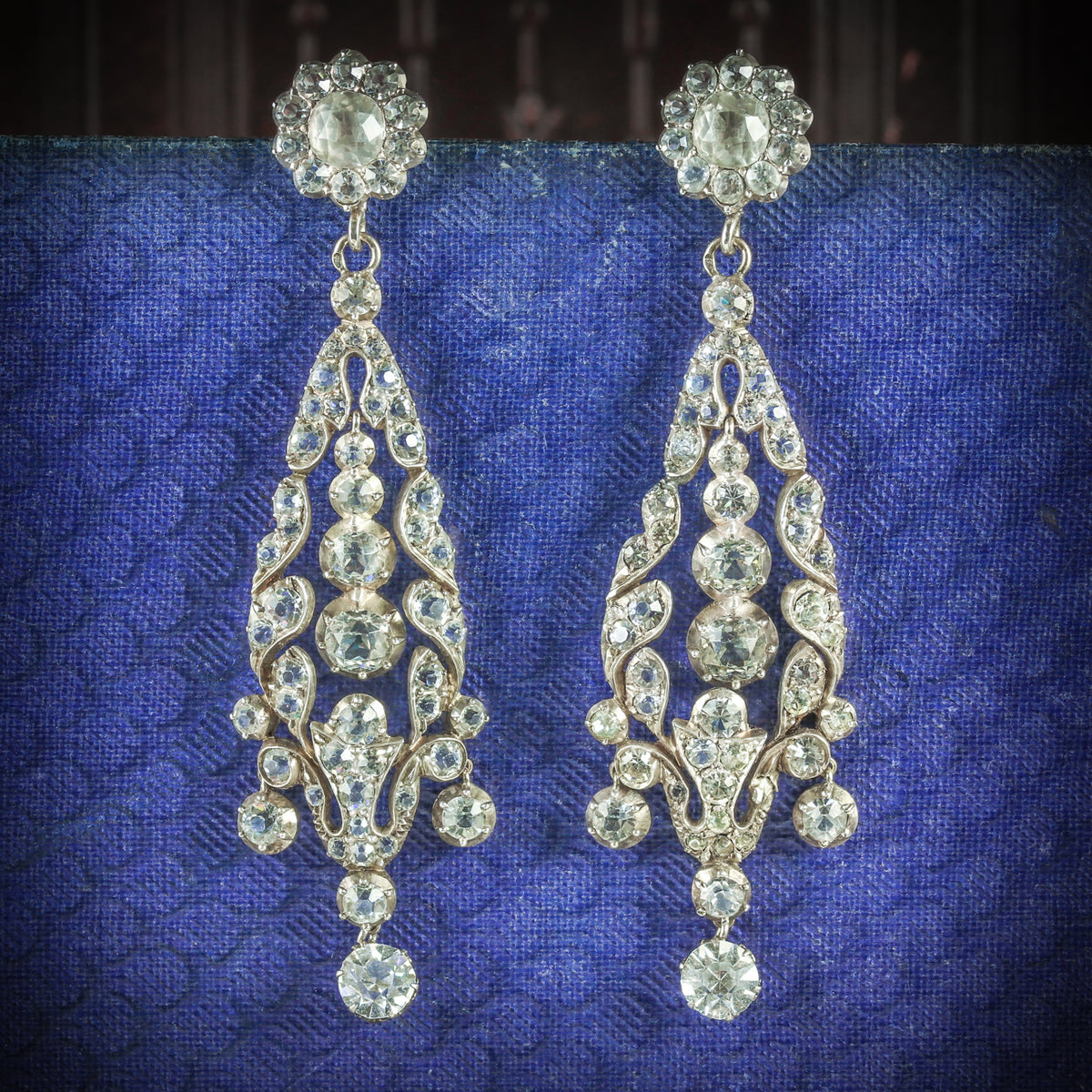 ANTIQUE GEORGIAN PASTE DROP EARRINGS CIRCA 1800 COVER Main image