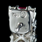Ruby Diamond Half Hoop Earrings 18ct White Gold 1.20ct Of Ruby 3ct Of Diamond