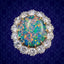 VINTAGE BLACK OPAL CLUSTER RING PLATINUM 5.75CT OPAL CIRCA 1970 cover