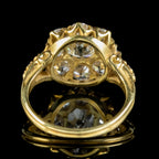 Victorian Style Diamond Cluster Ring 3ct Of Diamond 