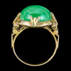 Vintage Jade Cocktail Ring 10ct Stone